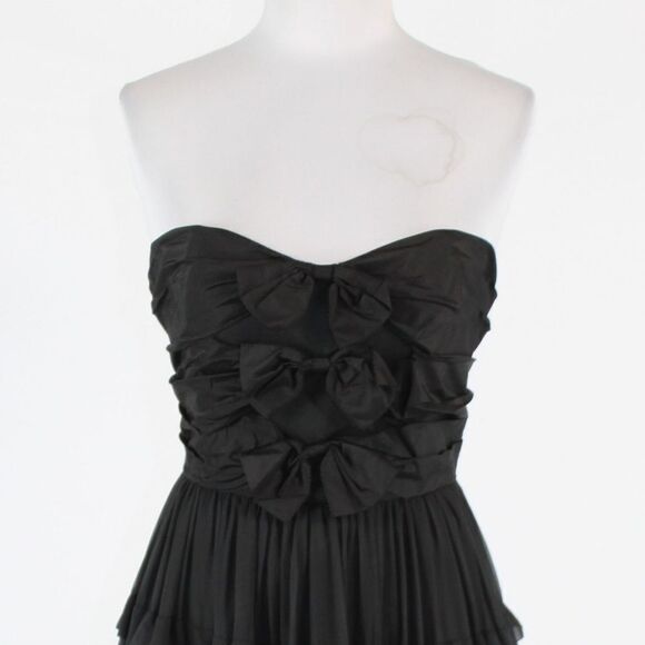 Jill Stuart black silk dress 12 - Picture 2 of 8